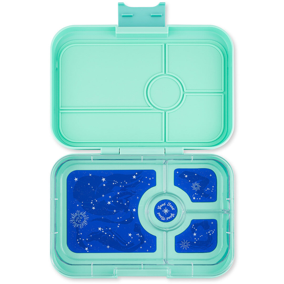 yumbox tapas broodtrommel 4 vakken XL - bali aqua - zodiac | BAIII202303Z | 0