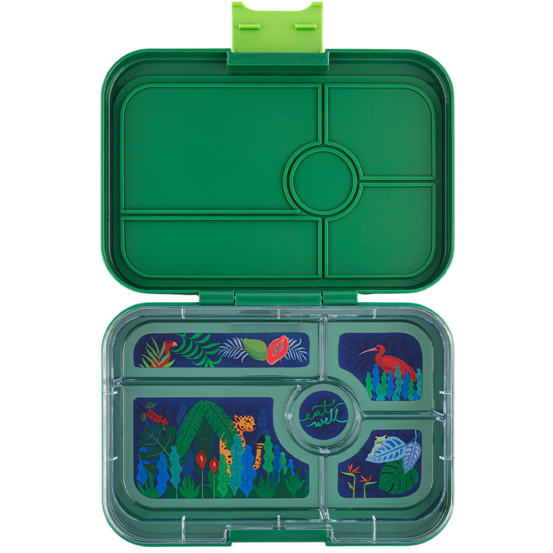 yumbox tapas broodtrommel 5 vakken XL - palm green - jungle | PGIII202409J | 0