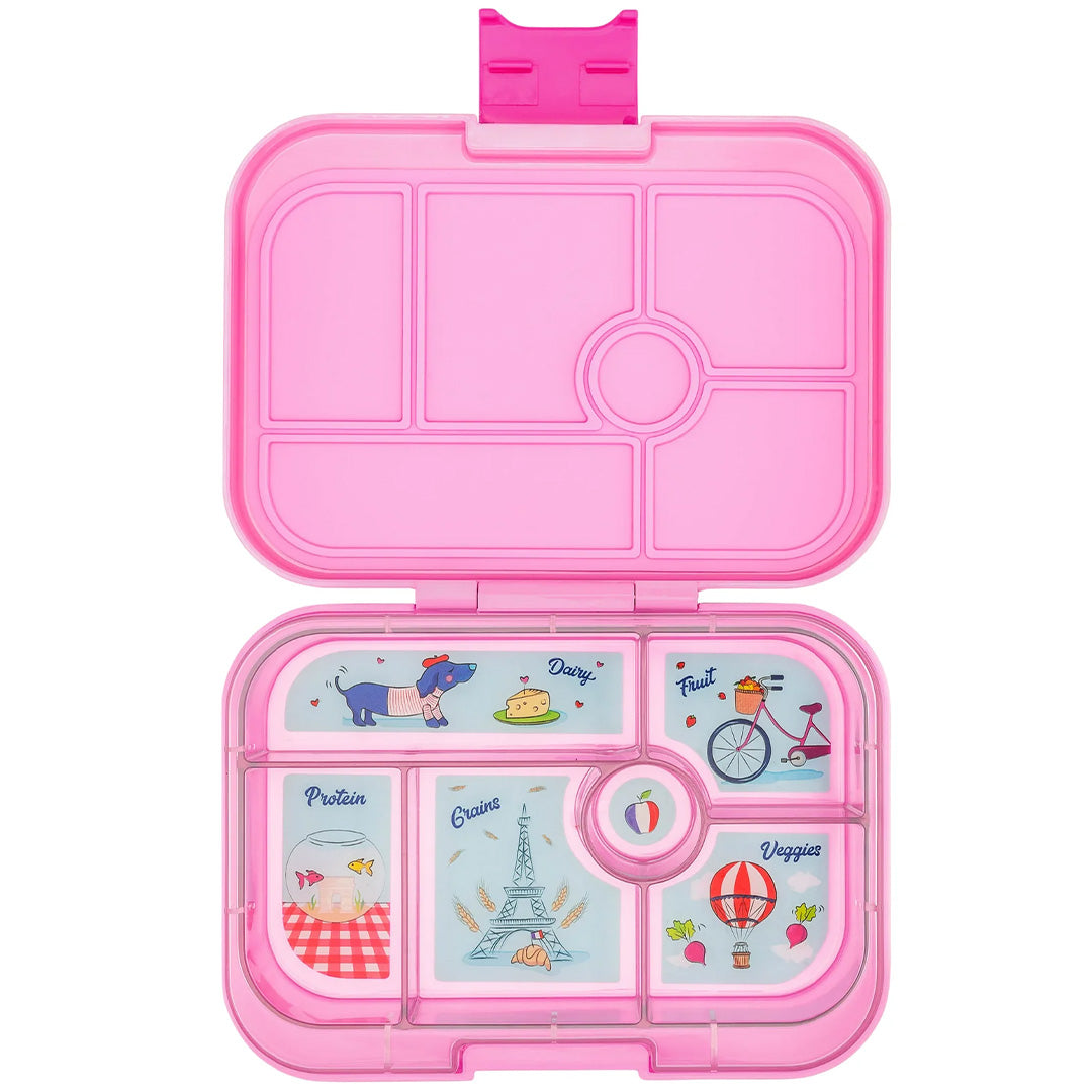 yumbox original broodtrommel 6 vakken - power pink - paris | PPI202510P | 