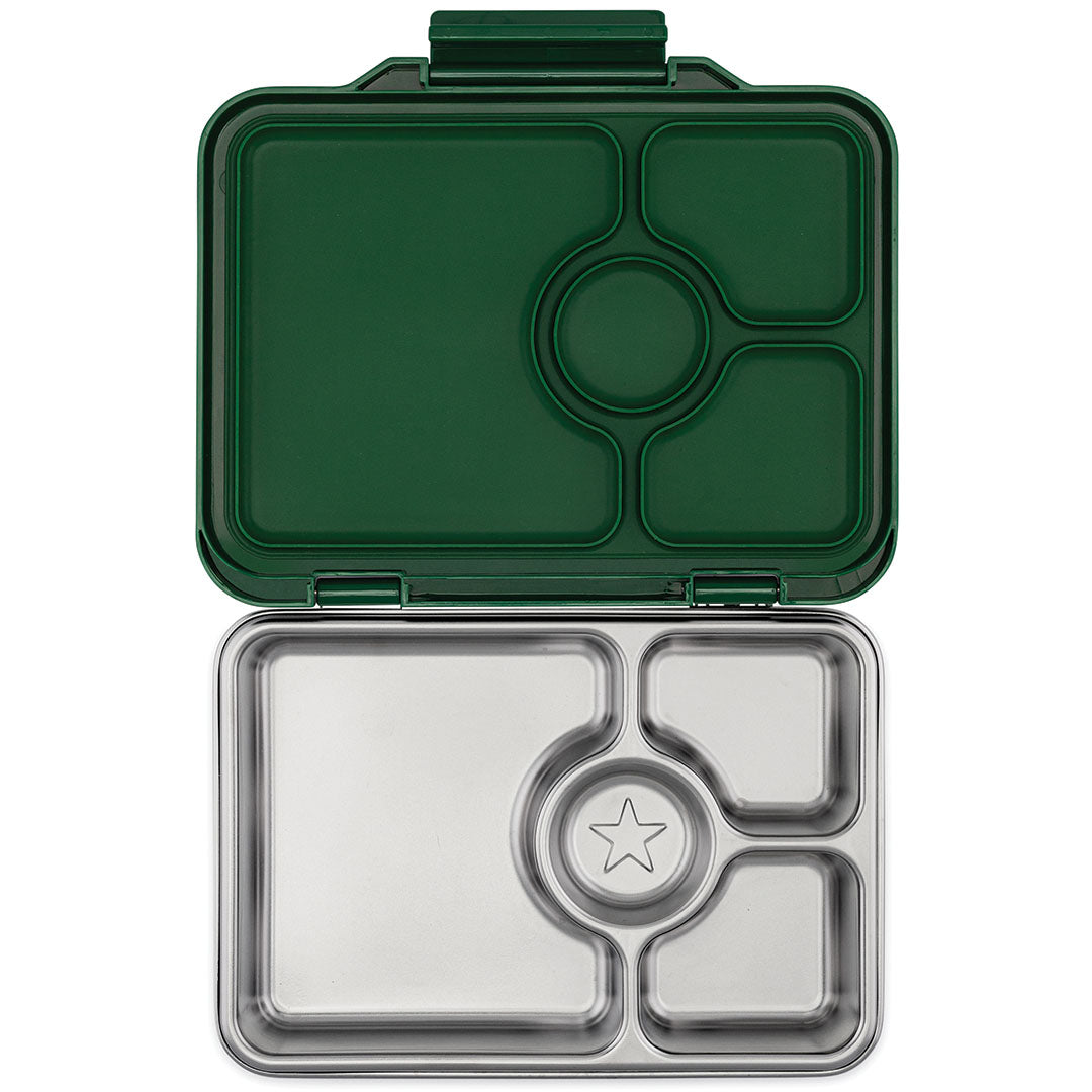 yumbox rvs bento broodtrommel 4 vakken - dublin green