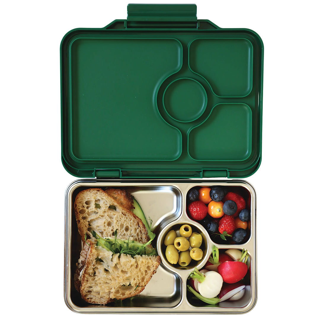 yumbox rvs bento broodtrommel 4 vakken - dublin green