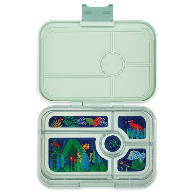 yumbox tapas broodtrommel 5 vakken XL - pistachio green - jungle